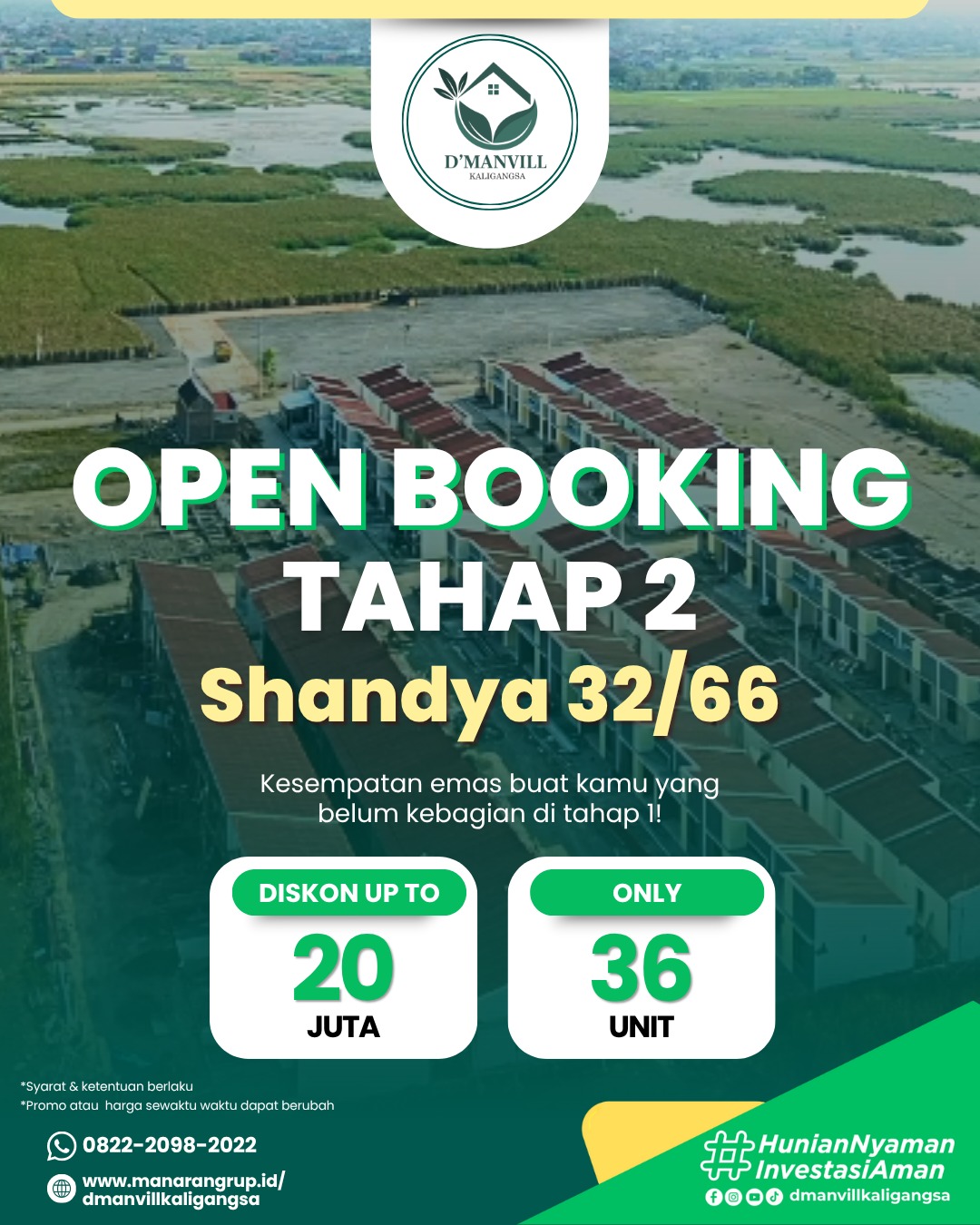 Open Booking Tahap 2 Shandya 32/66 – Kesempatan Emas Miliki Rumah Subsidi Premium dengan Diskon hingga 20 Juta